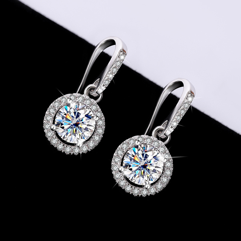 S925 Silver Moissanite Luxury Ear Hook