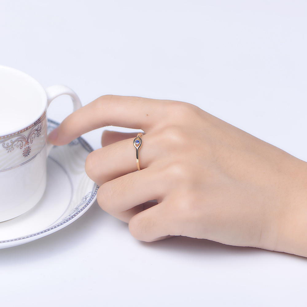 925 Sterling Silver 18K Gold Plated Evil Eye Exquisite Ring for Women Zircon Rings Jewelry Wedding Engagement Anillos - Image 3