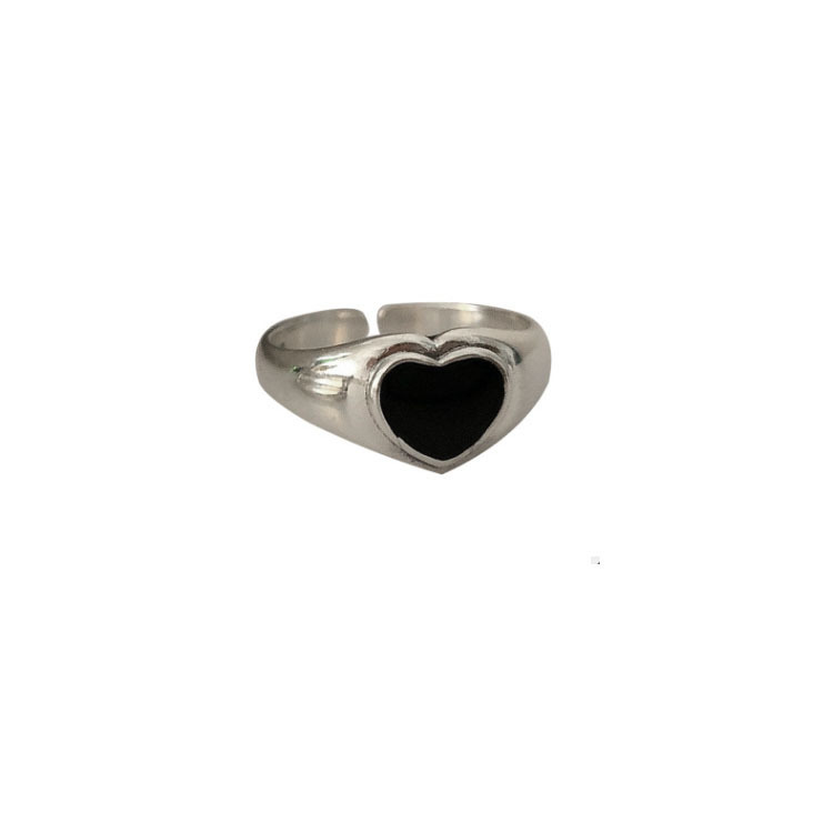 Fashionable Heart Dollar Smiling Face Ring - Image 6
