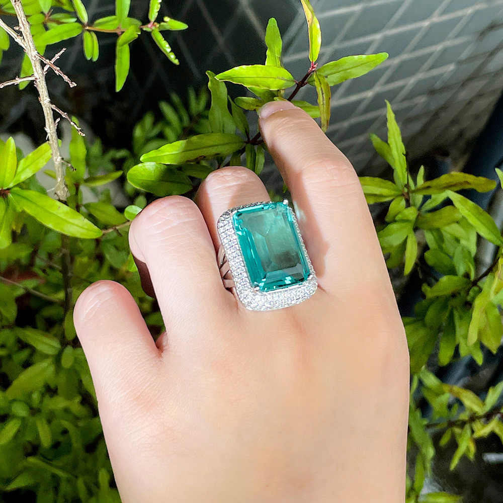 New Creative Rectangular Geometric Ring - Image 2