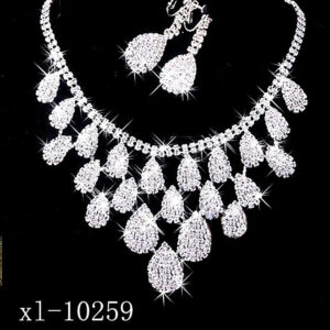 Gorgeous Diamond Necklace Set Wedding Bride Evening Costume Jewelry Set To Map Samples