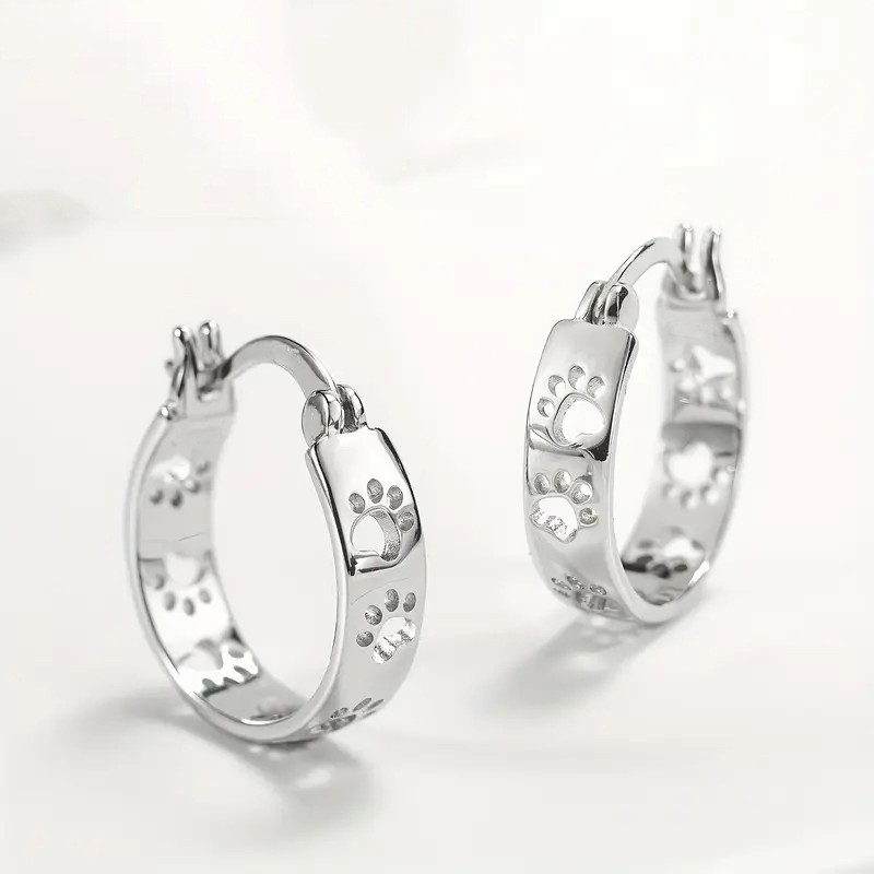 Animal Small Dog Paw Prints Earrings Fashion Exquisite - Image 4