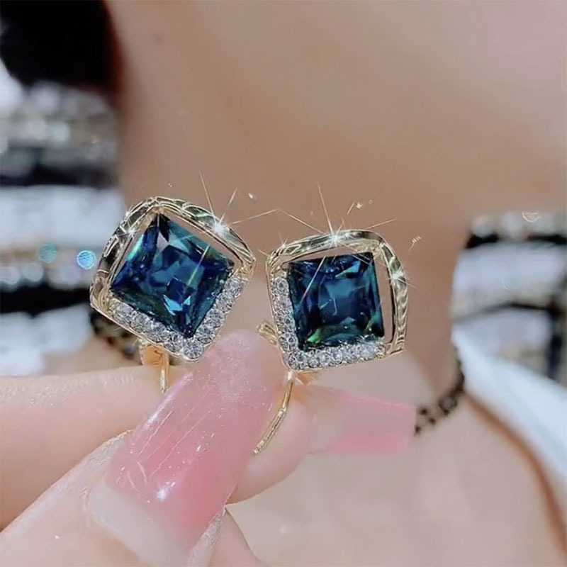 Design Geometric Square Earrings Elegant Women