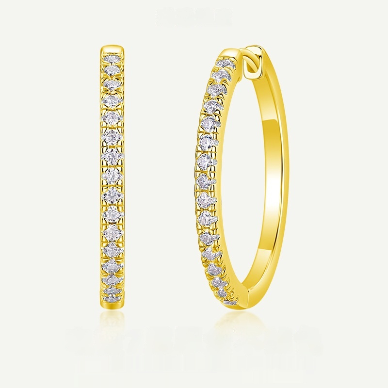 925 Sterling Silver Fashion Moissanite Exaggerated Ear Clip