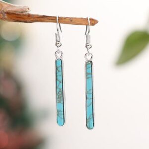Simple Jewelry Turquoise Earrings Fashion Geometry Pattern