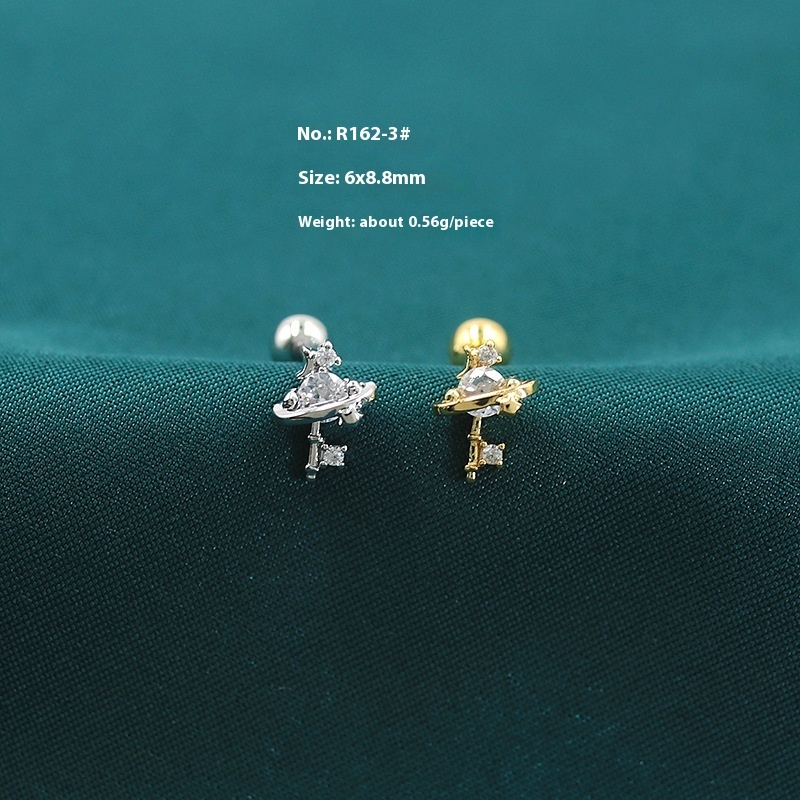Fairy Micro Inlaid Zircon Love Key Small Ear Studs - Image 8