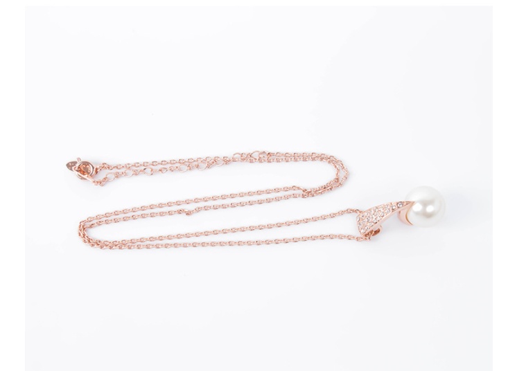 Creative Bridal Pearl Necklace Earrings Jewelry Set - Image 5