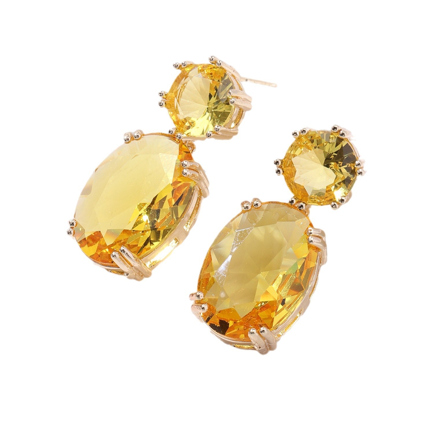 Creative Personality Drop-shaped Alloy Oval Earrings - Image 5