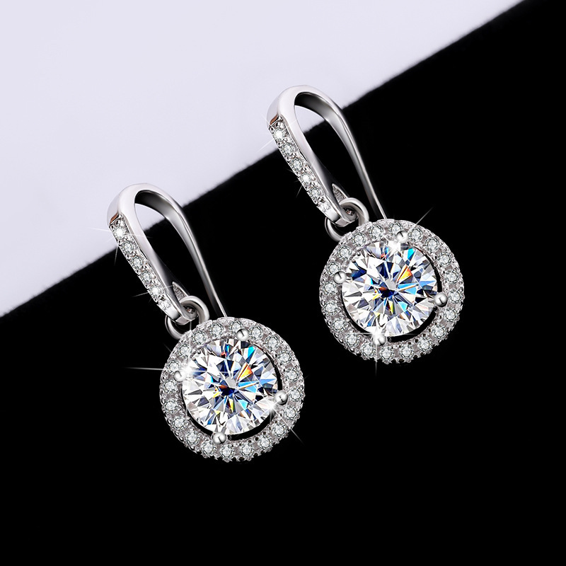S925 Silver Moissanite Luxury Ear Hook - Image 8