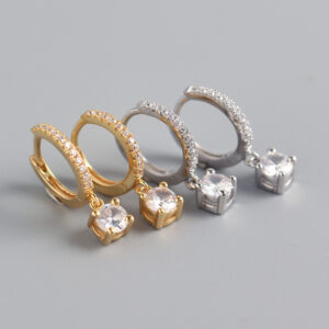 Female S925 Sterling Silver INS Style Rhinestone Earrings