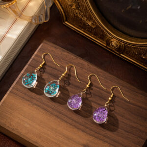 Drop-shaped Transparent Dream Glass Ball Earrings