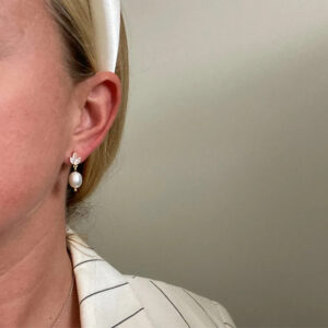 Zircon Pearl Earrings Women's Fashion