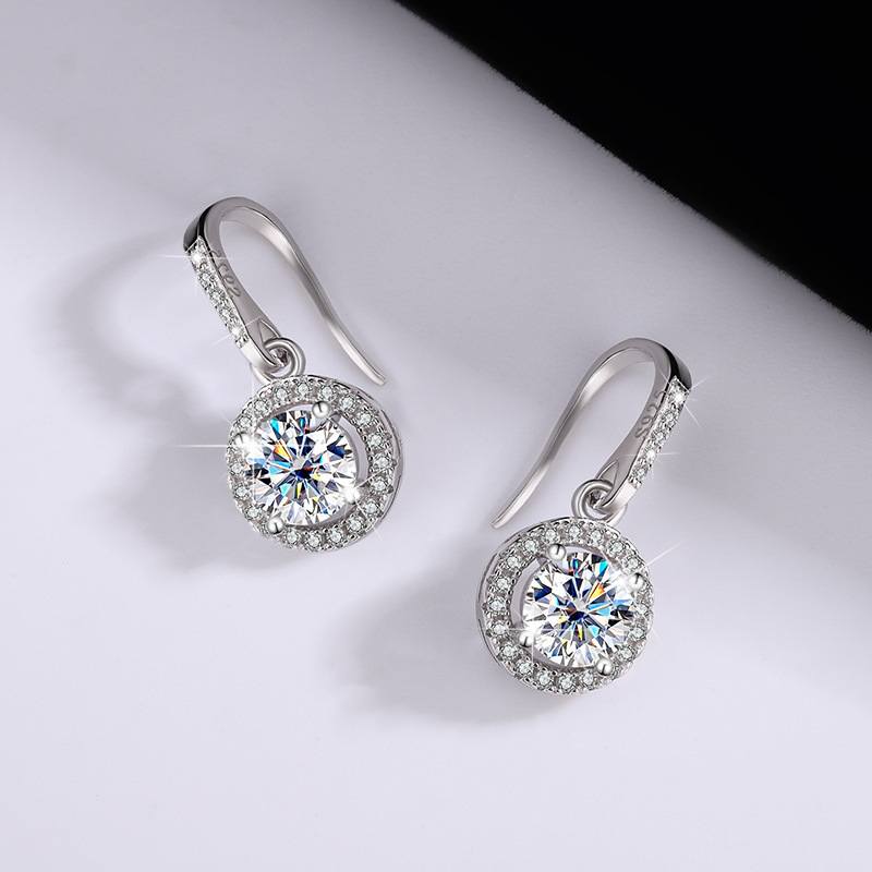 S925 Silver Moissanite Luxury Ear Hook - Image 10
