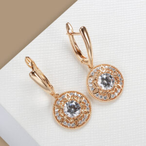 European And American Fashion Shiny Water Drop Zircon Earrings