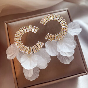 C- Ring Shell Tassel Delicate Earrings Women