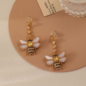 Women's Zircon Vintage Bee Earrings