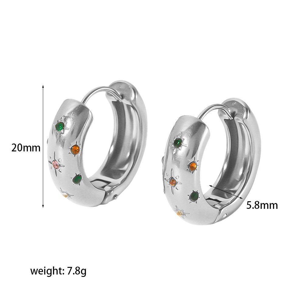 Niche High-grade Sense Does Not Fade 18K Gold Stainless Steel Studs - Image 7