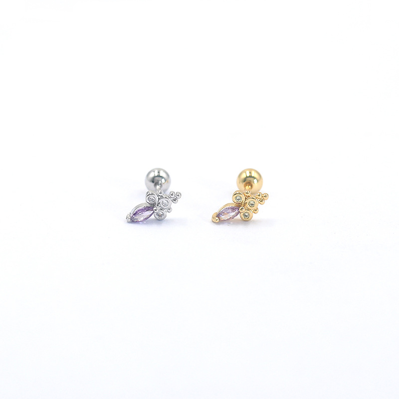 Fairy Micro Inlaid Zircon Love Key Small Ear Studs - Image 5