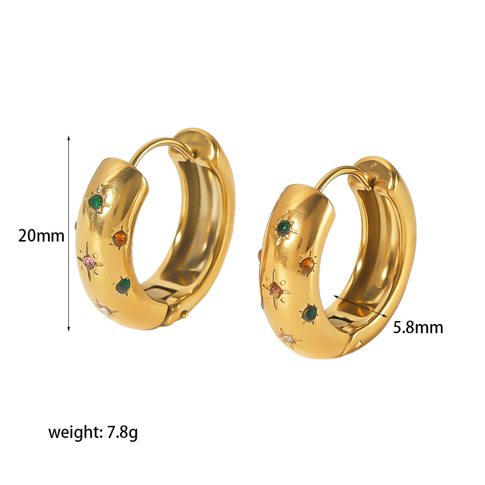 Niche High-grade Sense Does Not Fade 18K Gold Stainless Steel Studs - Image 6