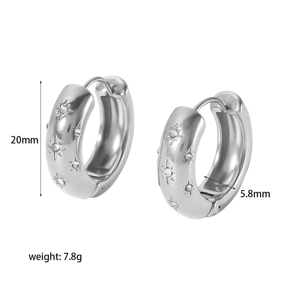 Niche High-grade Sense Does Not Fade 18K Gold Stainless Steel Studs - Image 9