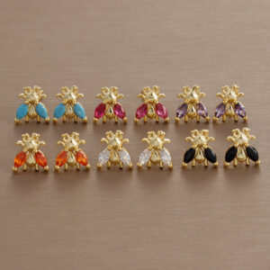 Insect Diamond Gold-plated Stud Earring Fashion Minimalist Creative