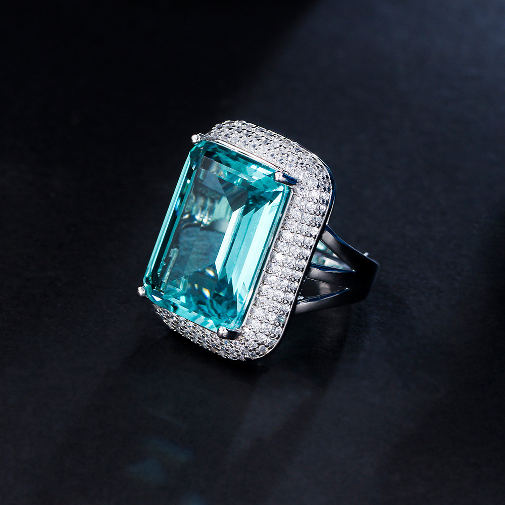 New Creative Rectangular Geometric Ring - Image 5