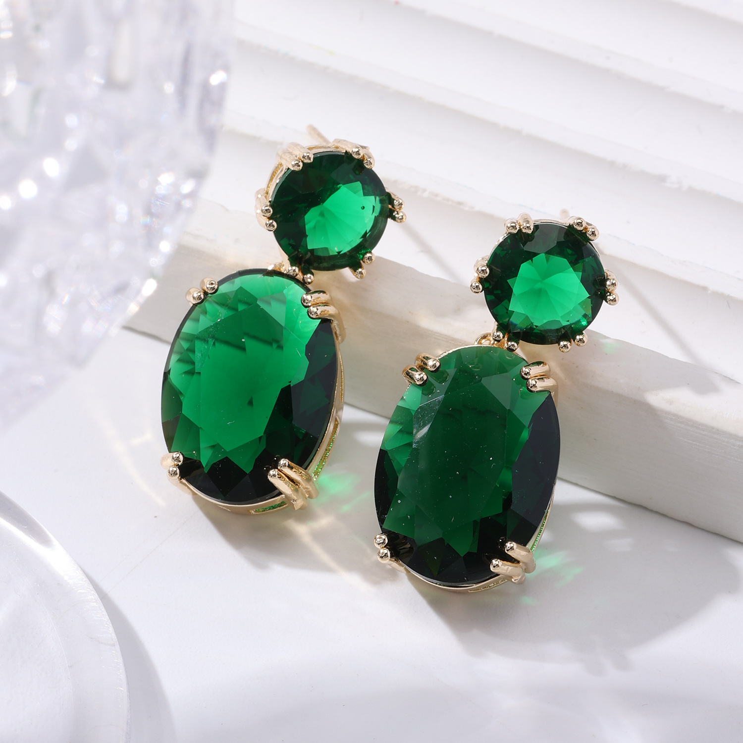 Creative Personality Drop-shaped Alloy Oval Earrings - Image 6