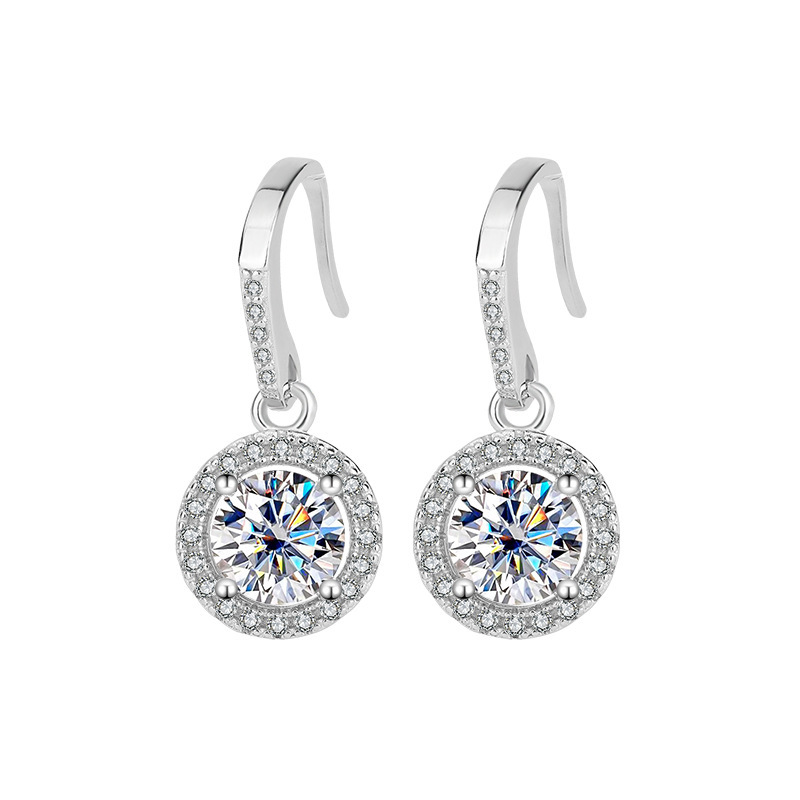 S925 Silver Moissanite Luxury Ear Hook - Image 2