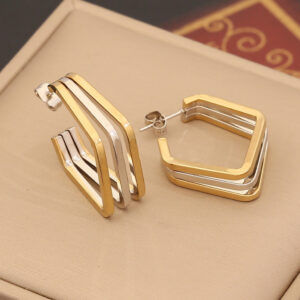 Personalized Linear Stainless Steel Earrings