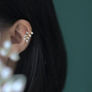 Entire Sterling Silver Plant Flower Earrings