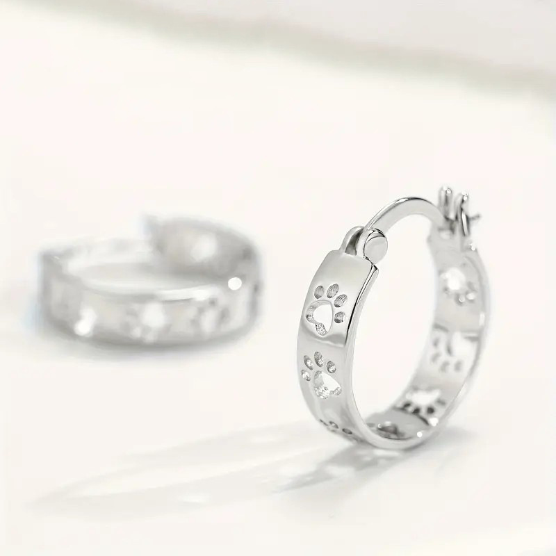 Animal Small Dog Paw Prints Earrings Fashion Exquisite