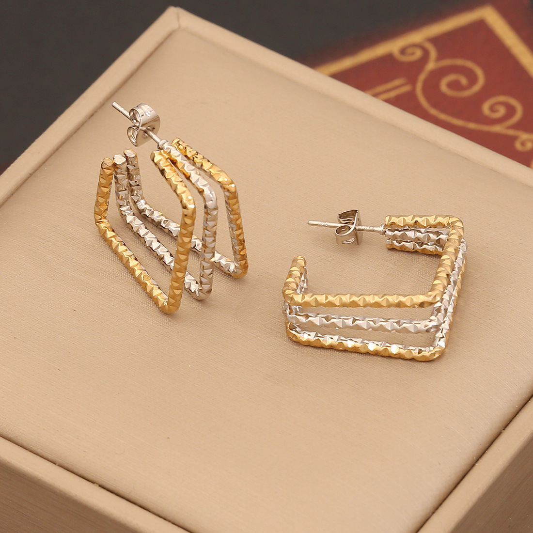 Personalized Linear Stainless Steel Earrings - Image 6