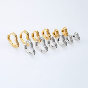 Heart-shaped Sterling Silver Ear Clip High-grade Temperament