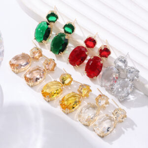 Creative Personality Drop-shaped Alloy Oval Earrings