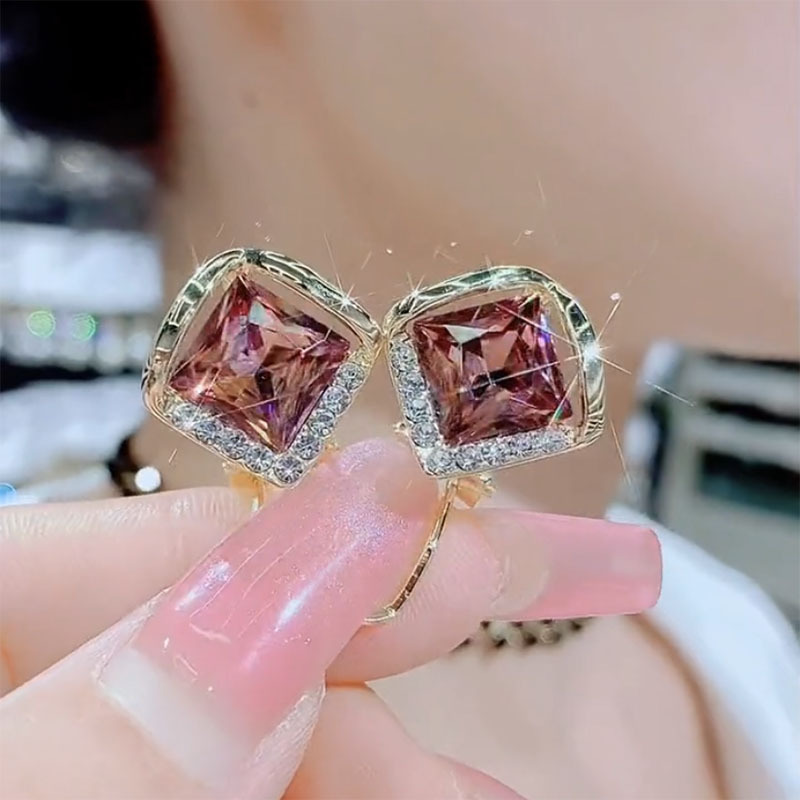 Design Geometric Square Earrings Elegant Women - Image 6