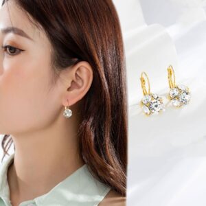 French Fashion Simple Crystal Ball Ear Clip