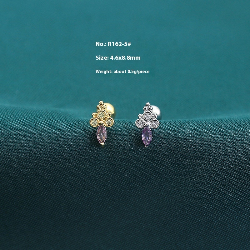 Fairy Micro Inlaid Zircon Love Key Small Ear Studs - Image 10